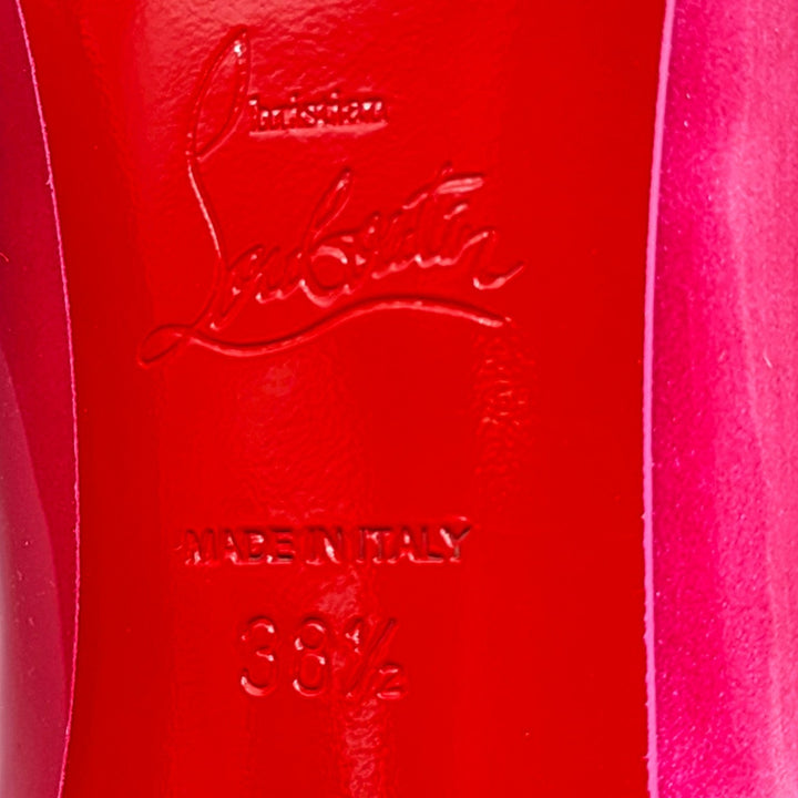 Christian Louboutin Hot Chick Patent Leather Pumps Hot Pink EU 38.5 US 8