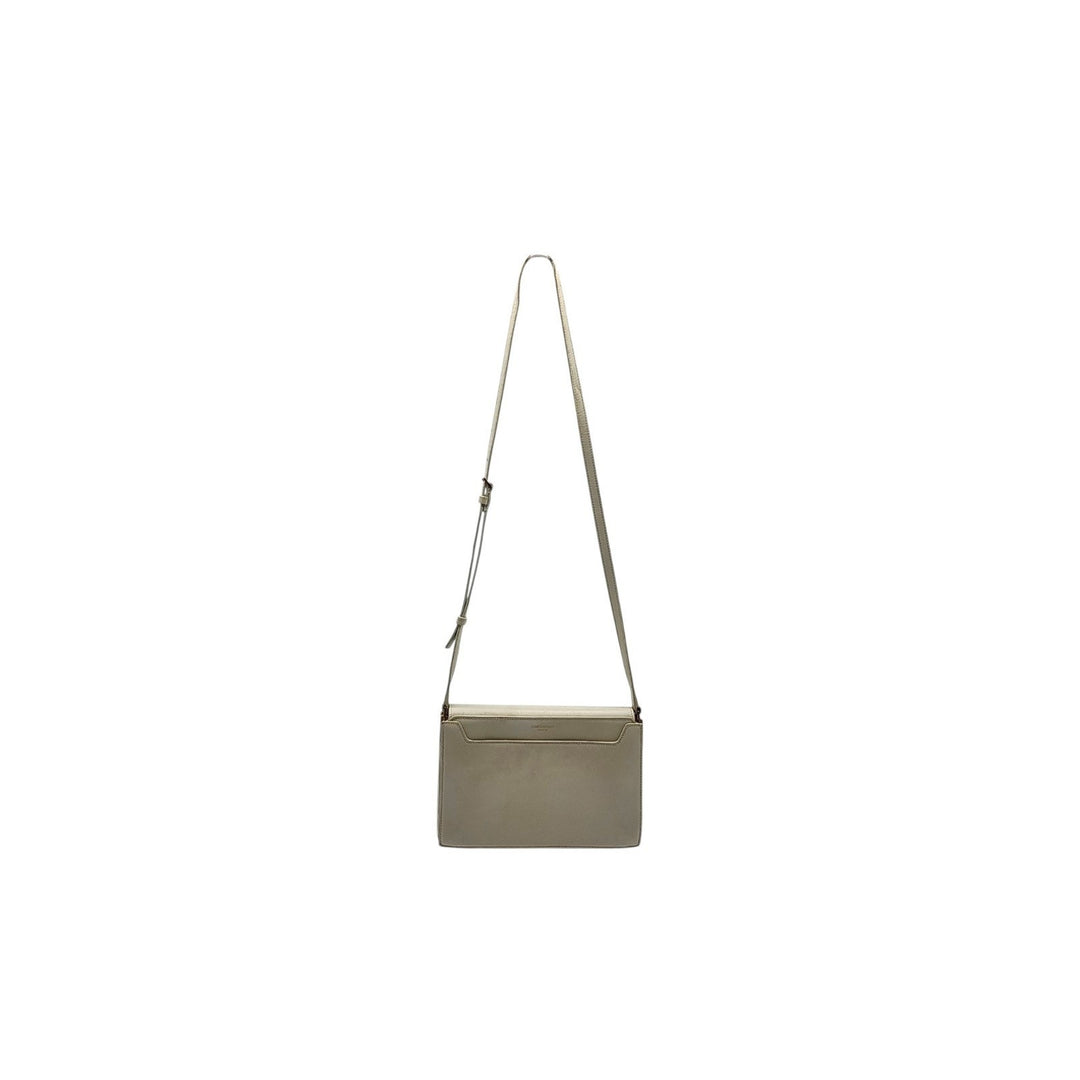 Saint Laurent Crossbody Shoulder Bag Satchel Cream Leather 532561 – Preowned