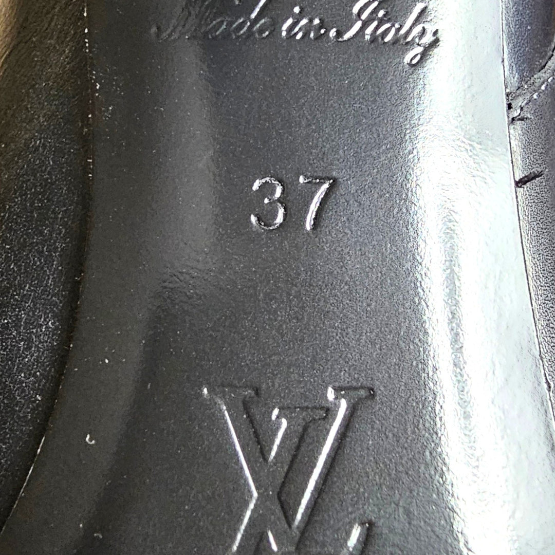 Louis Vuitton Midtown Knee High Boots LV Monogram Black Leather EU 37 US 7 $2440