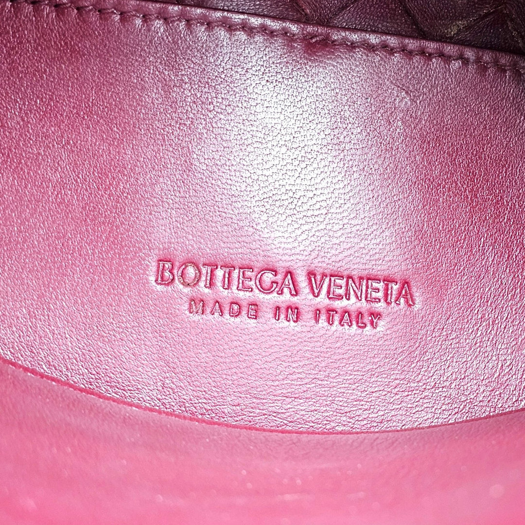 Bottega Veneta Small Andiamo Shoulder Bag Intrecciato Leather Burgundy
