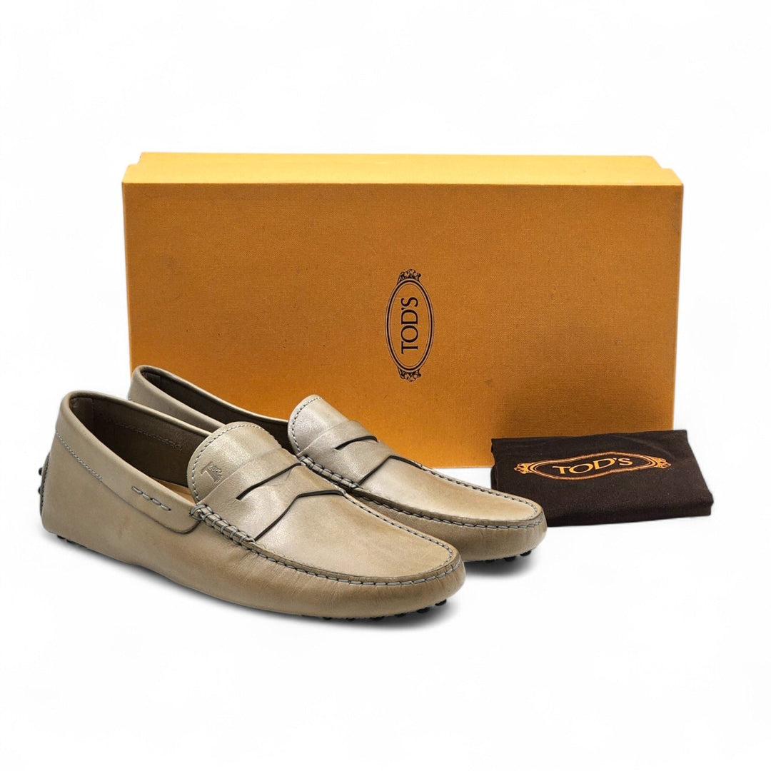 Tod's Driving Shoes City Gommino Men's Leather Loafers Brown US 8.5 UK 7