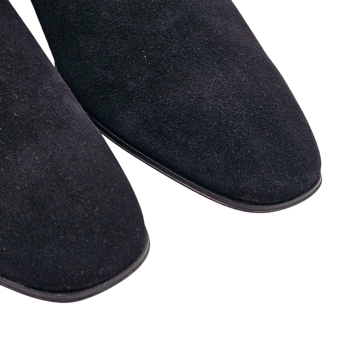 Christian Louboutin So Roadie Flat Suede Boots Black EU 40.5 US 7.5