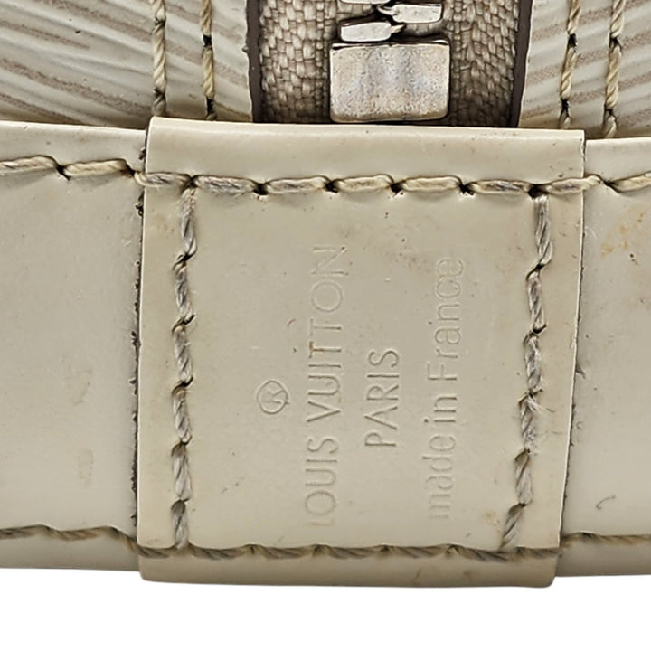 Louis Vuitton Alma BB Epi Leather Top Handle Bag Handbag Ivory Off-White