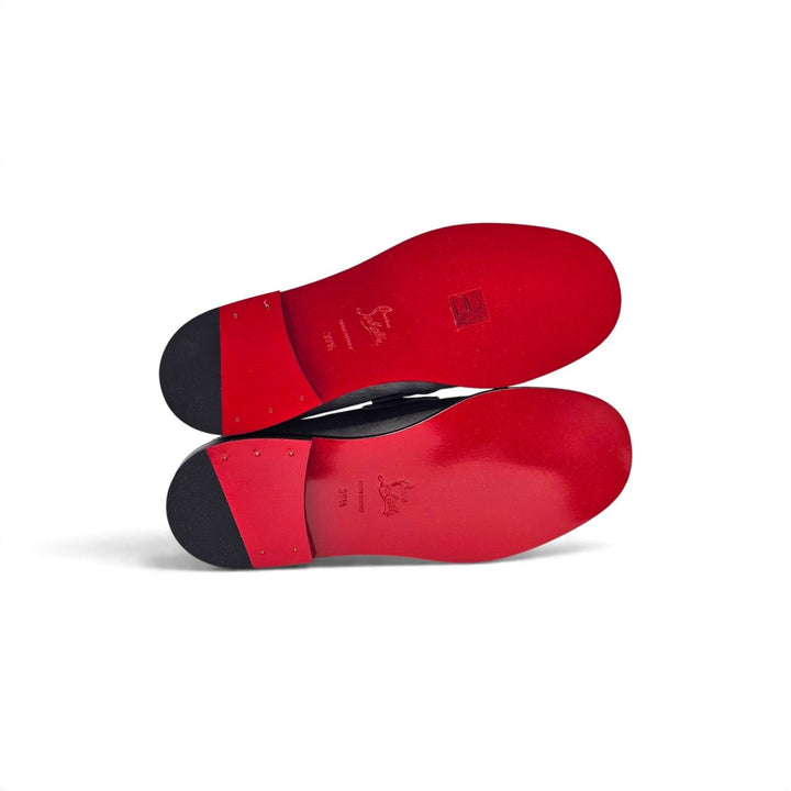 Christian Louboutin Plato Penny's Loafers Gray Suede EU 39.5 US 6.5 - NWOB $1120