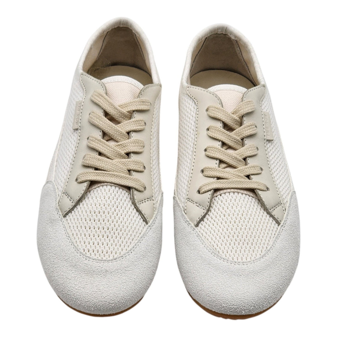 The Row Bonnie Canvas and Suede Sneakers Ivory EU 38 US 8