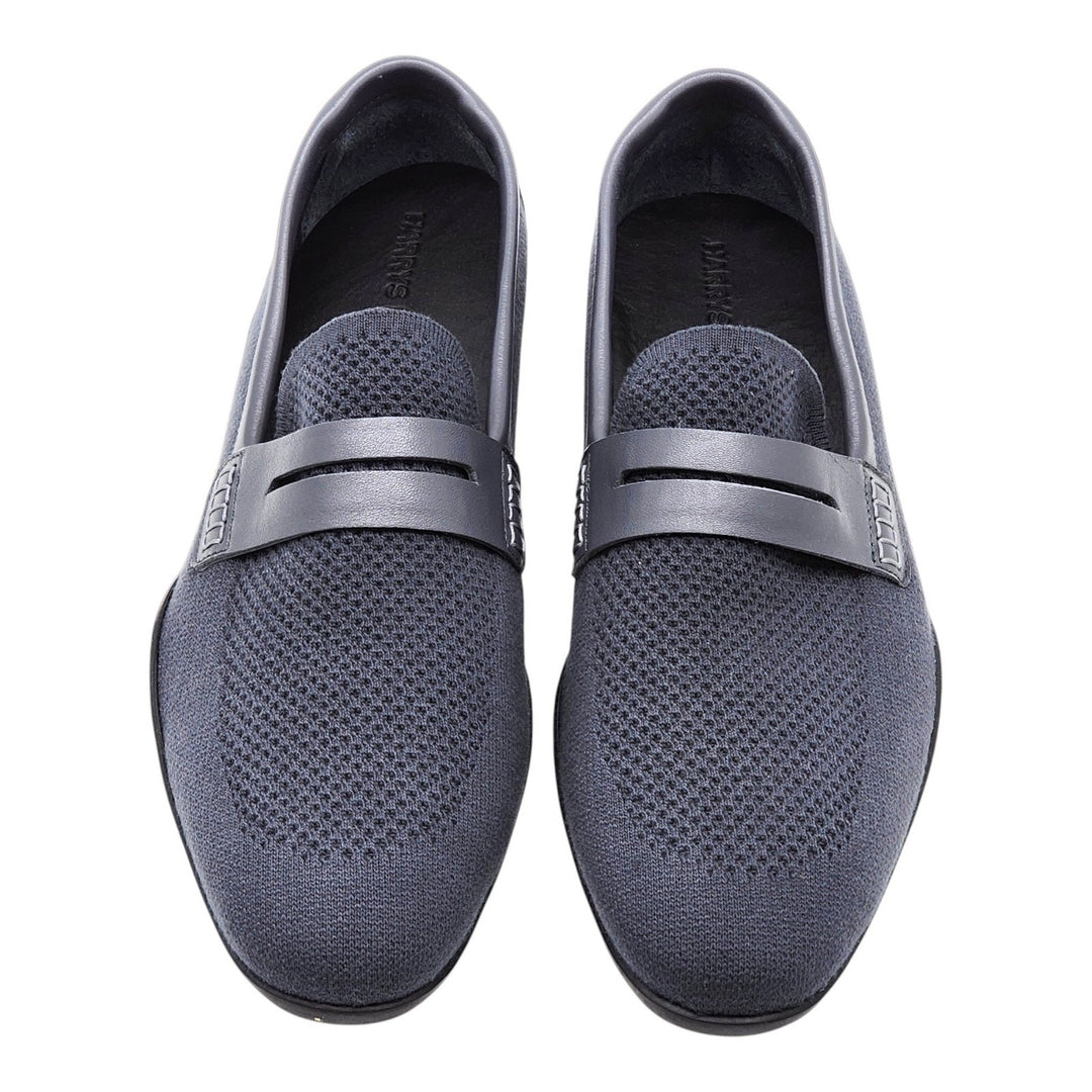 Harrys London Basel Knit Cotton Men's Loafers Charcoal US 11 EU 44