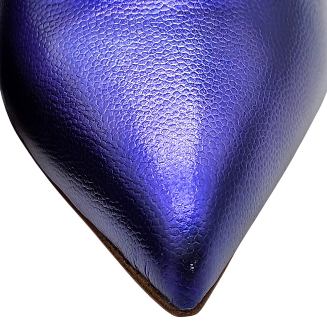 Christian Louboutin Hot Chick Leather Pumps 100mm Purple EU 37.5 US 7 - NIB $895