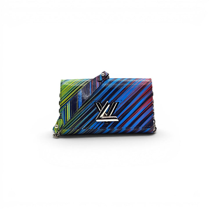 Louis Vuitton Twist MM Tropical Epi Leather Bag Multicolor with Silver Hardware