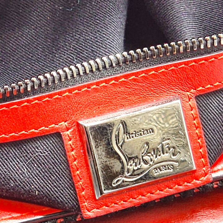 Christian Louboutin Spike Studs Explorafunk Black Leather Backpack - Preowned