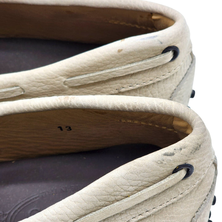 Tod's City Gommino Driving Men's Leather Loafers Beige UK 13 US 14.5