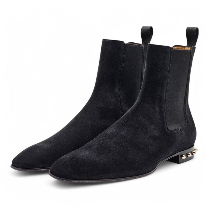 Christian Louboutin So Roadie Flat Suede Boots Black EU 42 US 9