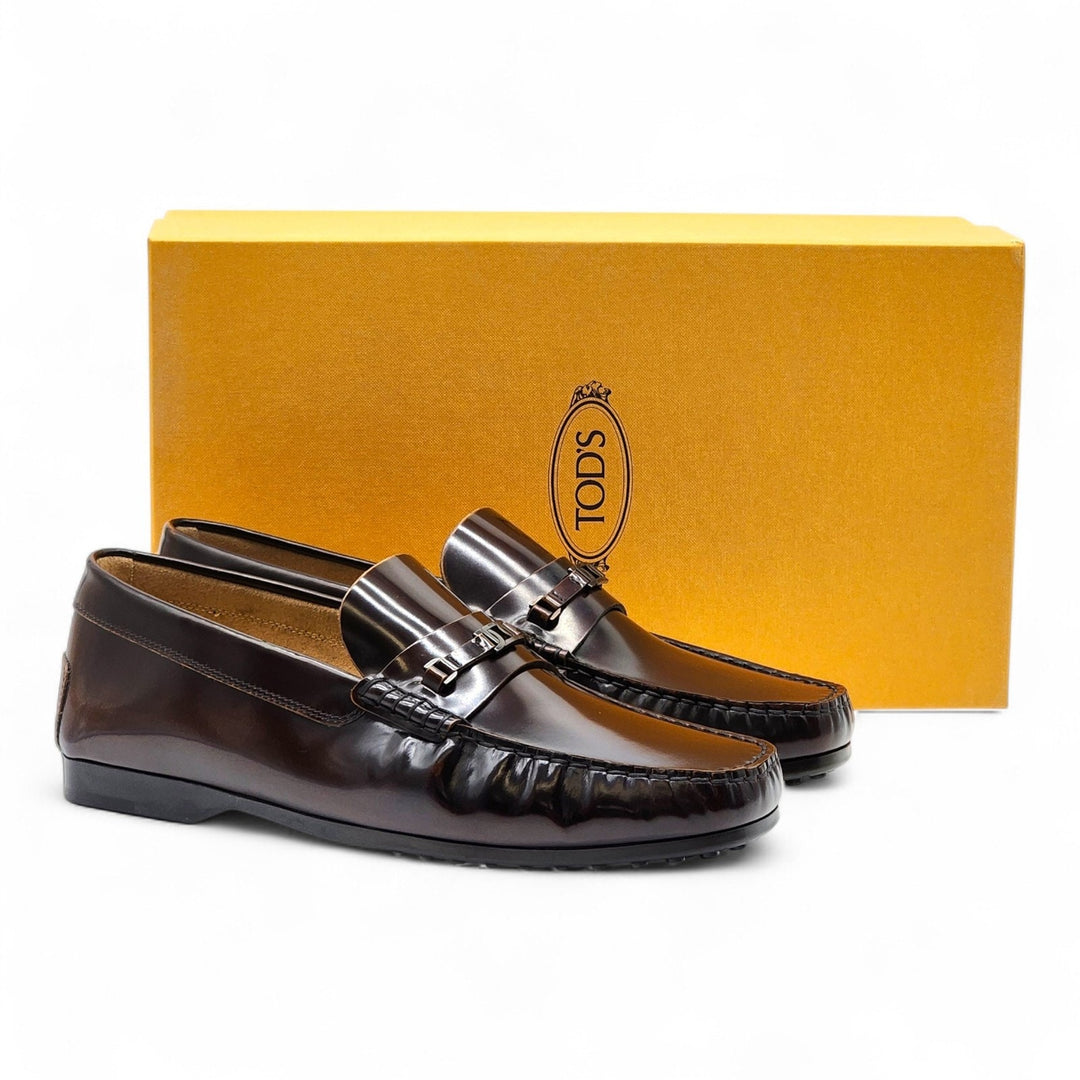 Tod’s City Gommino Leather Loafers Brown UK 7 US 8.5 EU 41.5