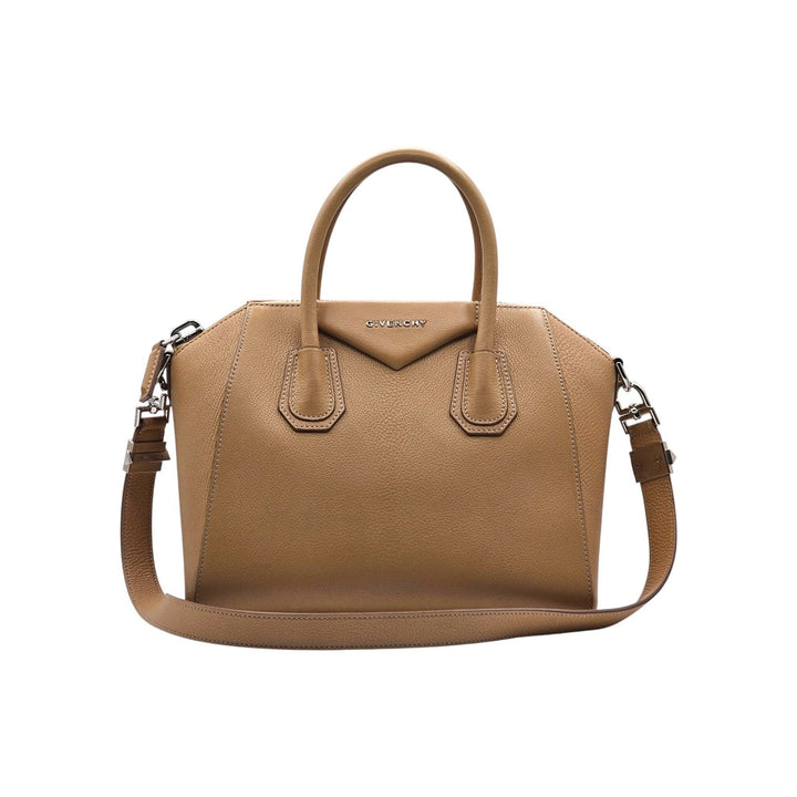 Givenchy Antigona Small Sugar Goatskin Leather Satchel Bag Brown