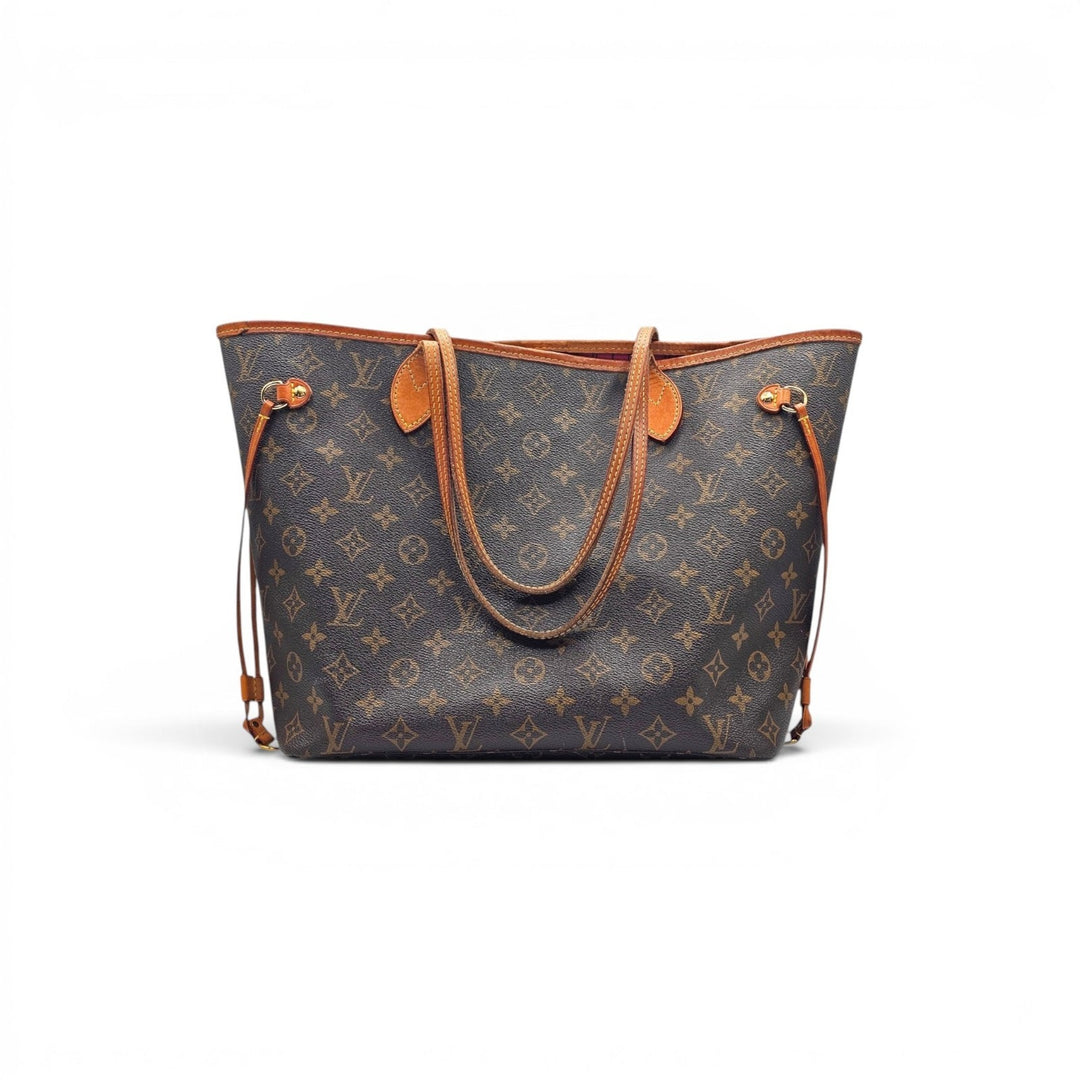 Louis Vuitton Neverfull MM Tote Bag in Brown LV Monogram - NFC Microchipped