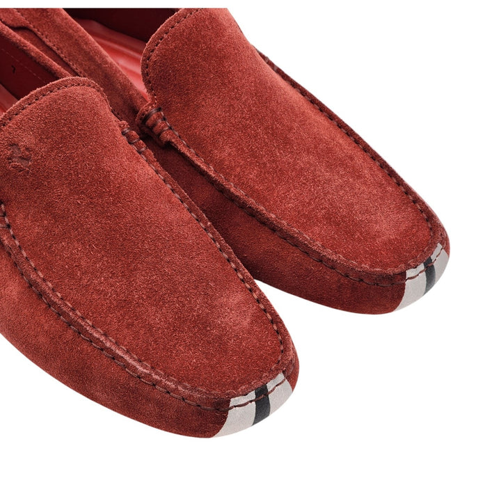 Tod’s for Ferrari Suede Gommino Driving Loafers Red UK 7 US 8