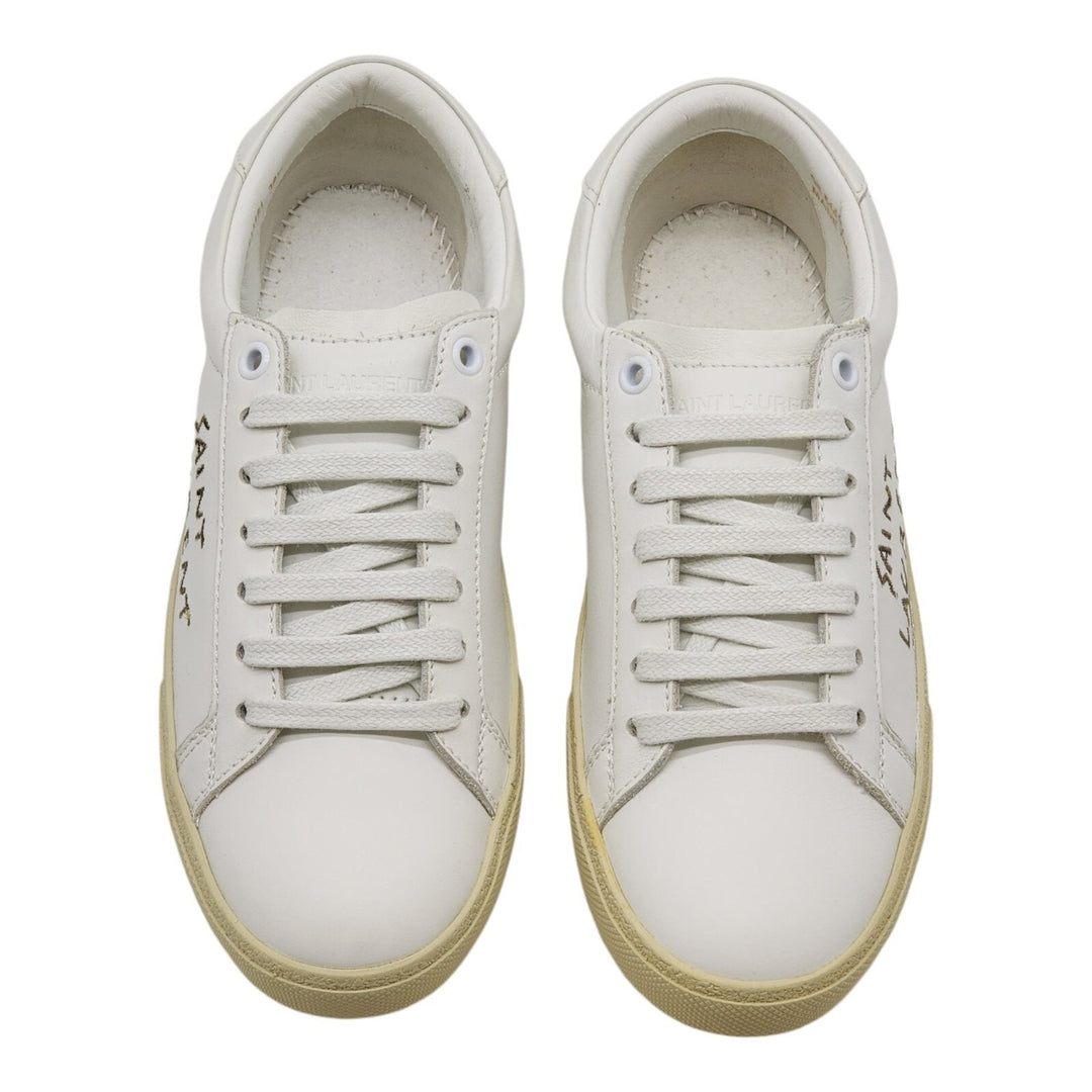 Saint Laurent Court Classic SL/06 Leather Sneakers White EU 36.5 US 6