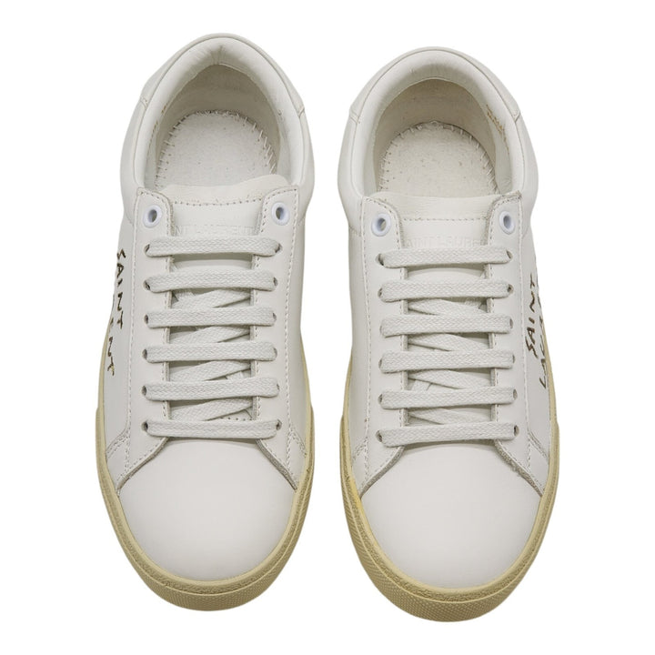 Saint Laurent Court Classic SL/06 Leather Sneakers White EU 36.5 US 6