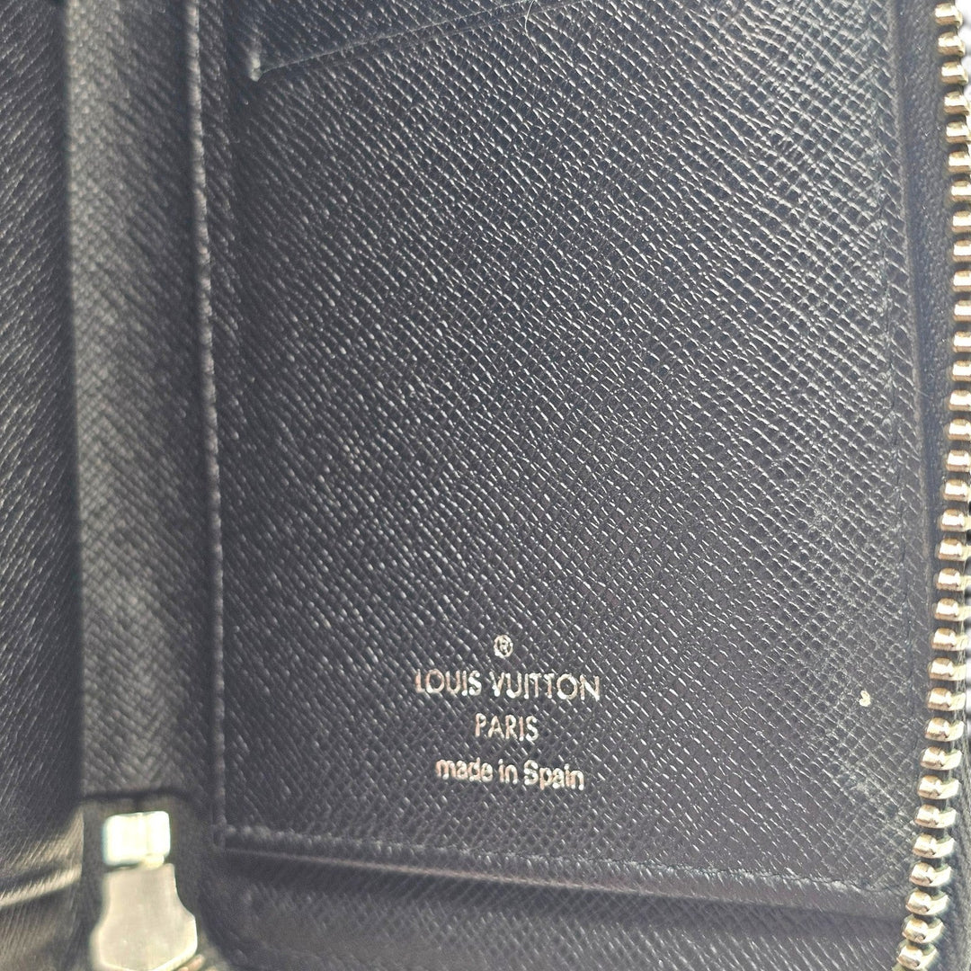Louis Vuitton Damier Graphite Zippy Organizer Wallet Black Gray N00056