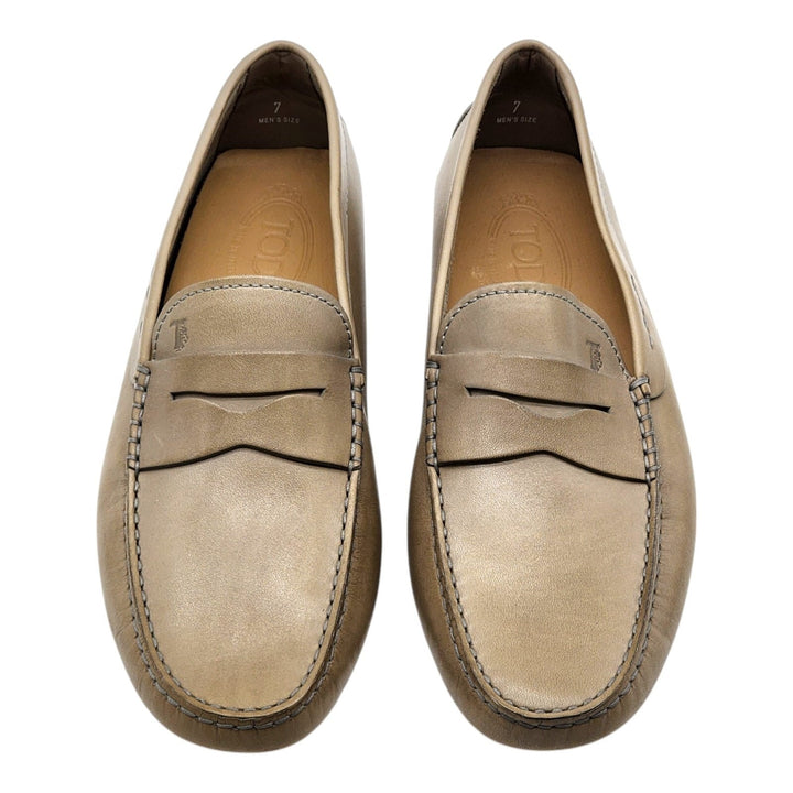 Tod's Driving Shoes City Gommino Men's Leather Loafers Brown US 8.5 UK 7