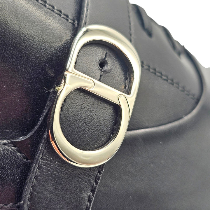 Dior CD Buckle Leather Derby Shoes in Black EU 39 US 6