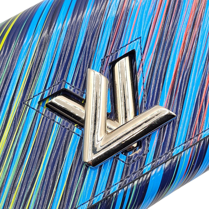 Louis Vuitton Twist MM Tropical Epi Leather Bag Multicolor with Silver Hardware