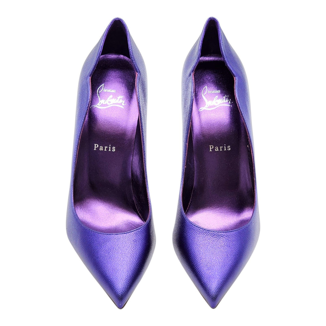 Christian Louboutin Hot Chick Leather Pumps 100 Purple EU 41 US 10.5