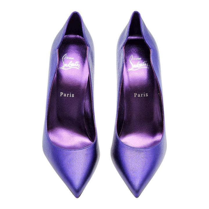 Christian Louboutin Hot Chick Leather Pumps 100 Purple EU 41 US 10.5