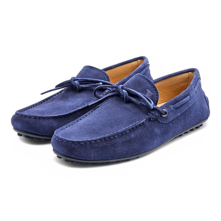 Tod's Driving Shoes City Gommino Suede Loafers Blue US 6.5 UK 5.5