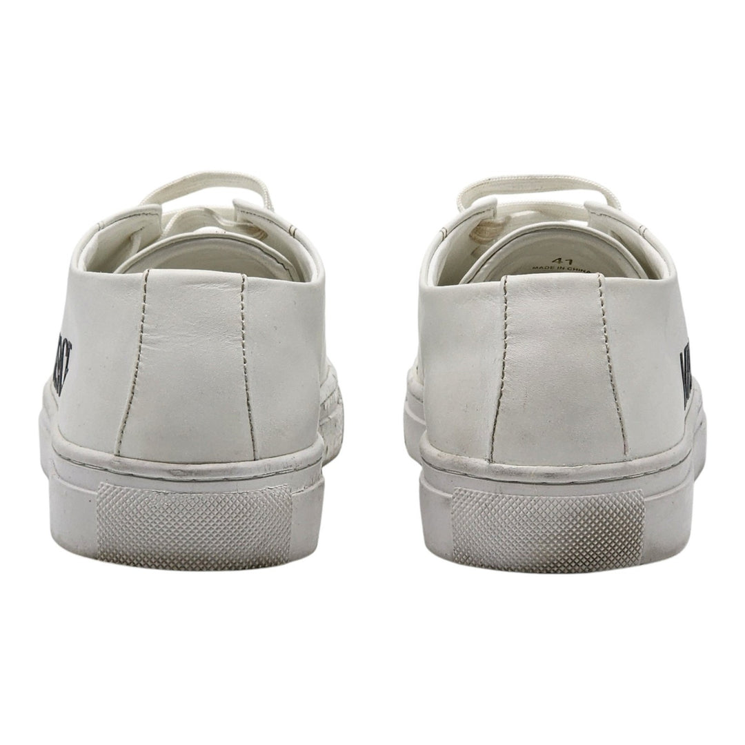 Versace Logo Leather Men’s Low-Top Sneakers White EU 41 US 8 - Preowned