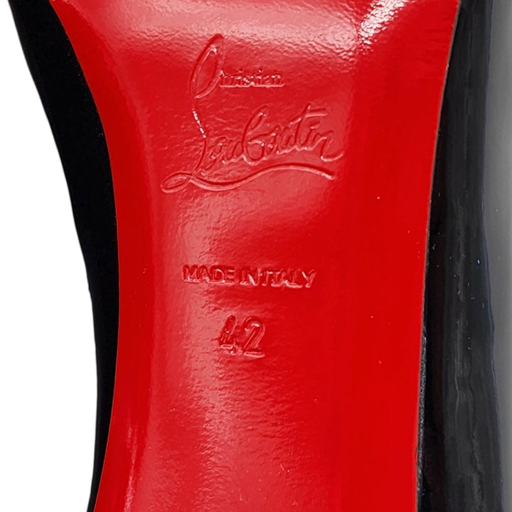 Christian Louboutin Hot Chick Patent Leather Kitten Heel Pumps Black