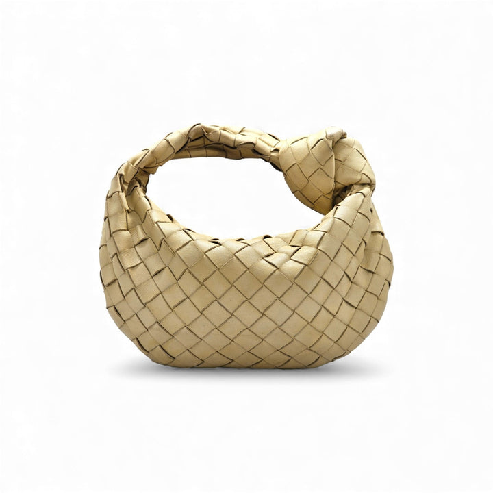 Bottega Veneta BV Jodie Mini Hobo Shoulder Bag Intrecciato Nappa Leather Beige