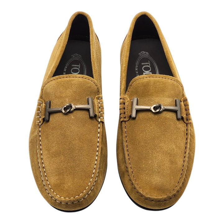 Tod's Gommino Driving Suede Brown Loafers Gunmetal Bit UK 7.5 US 9