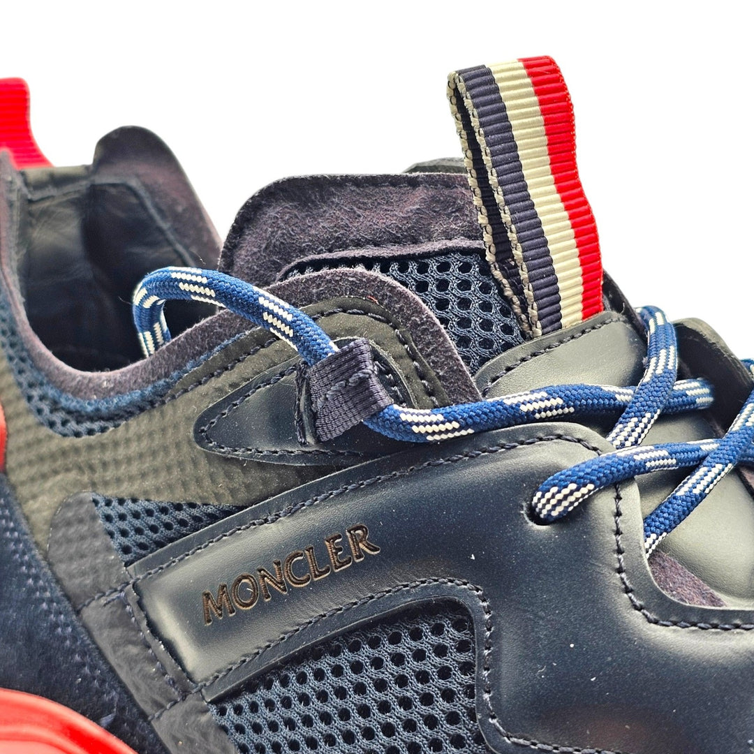 Moncler Leave No Trace Tricolor Trainer Sneakers Mesh and Suede EU 45 US 12 NWOB