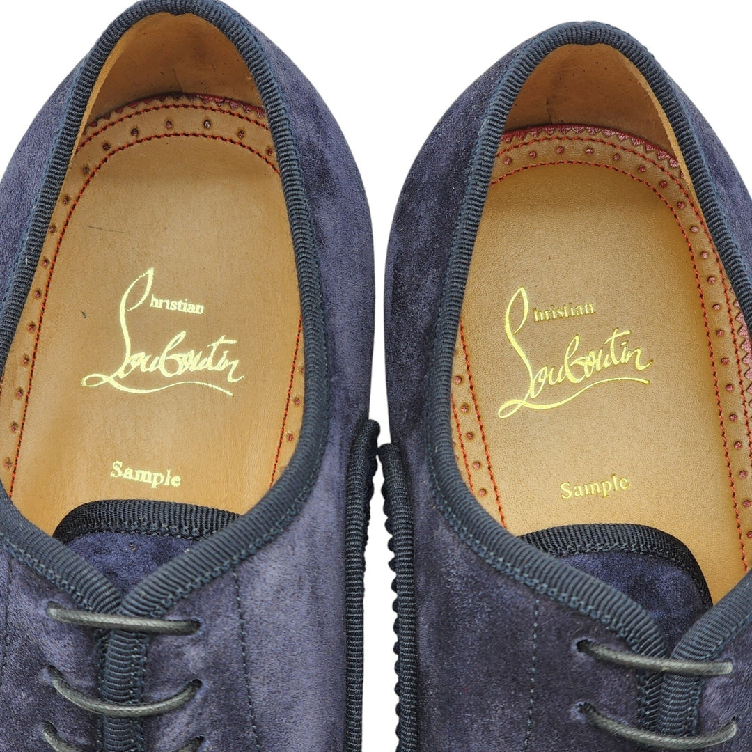 Christian Louboutin Greggo Leather and Suede Oxford Shoes - Blue EU 41 / US 8