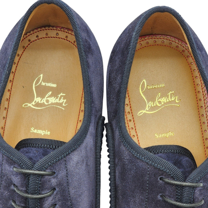 Christian Louboutin Greggo Leather and Suede Oxford Shoes - Blue EU 41 / US 8