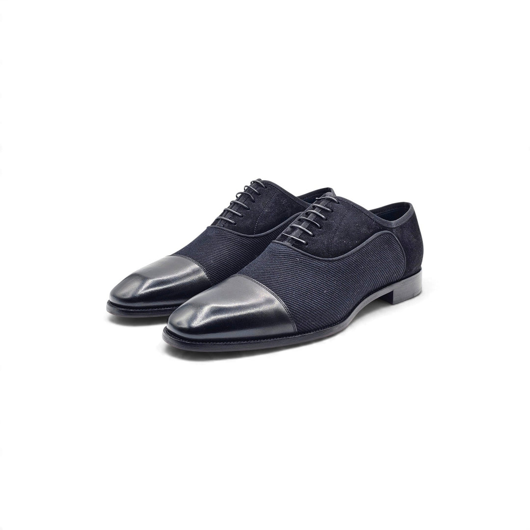 Christian Louboutin Greggo Leather Mix Media Oxford Shoes Black EU 41.5 US 8.5