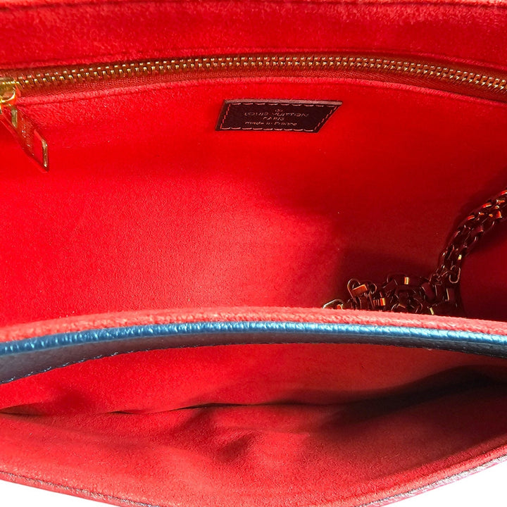 Louis Vuitton Saint Germain MM Empreinte Shoulder Bag Marine Rouge Navy Blue