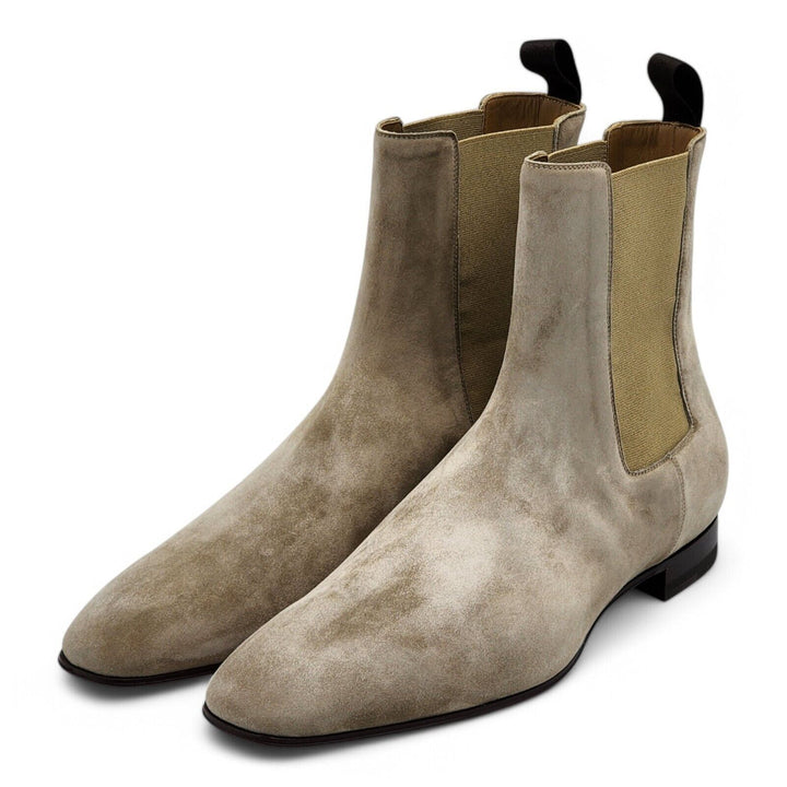 Christian Louboutin Roadie Flat Suede Boots – Beige – EU 43 / US 10 $1195