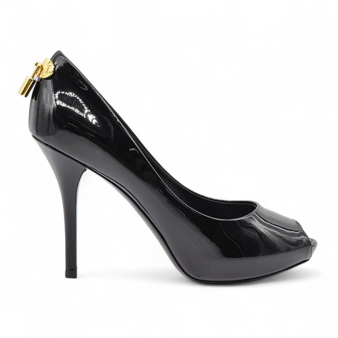 Louis Vuitton Oh Really Peep Toe Pumps Black EU 38 US 7.5