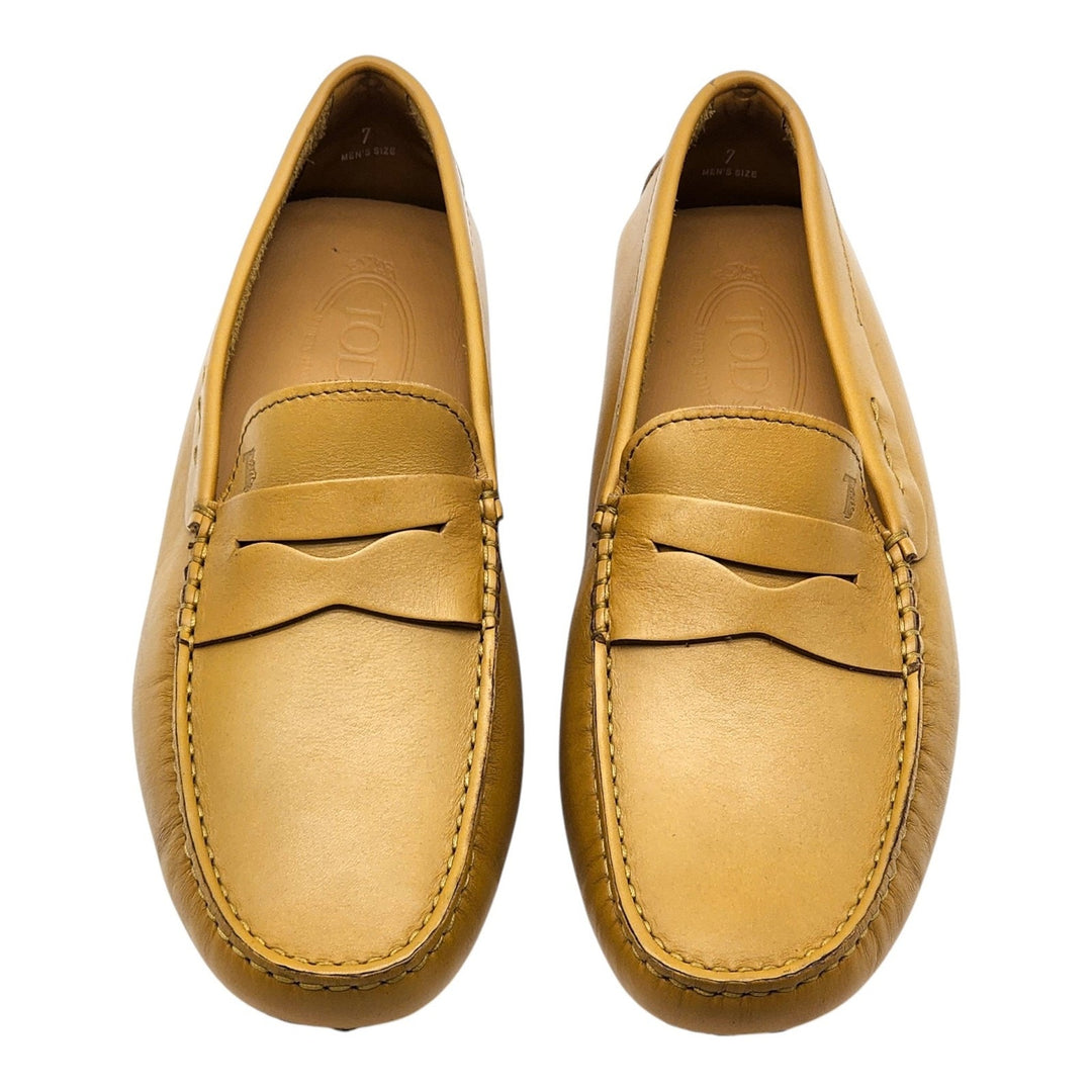 Tod’s Gommino Penny Men’s Leather Driving Loafers Yellow UK 7 US 8.5