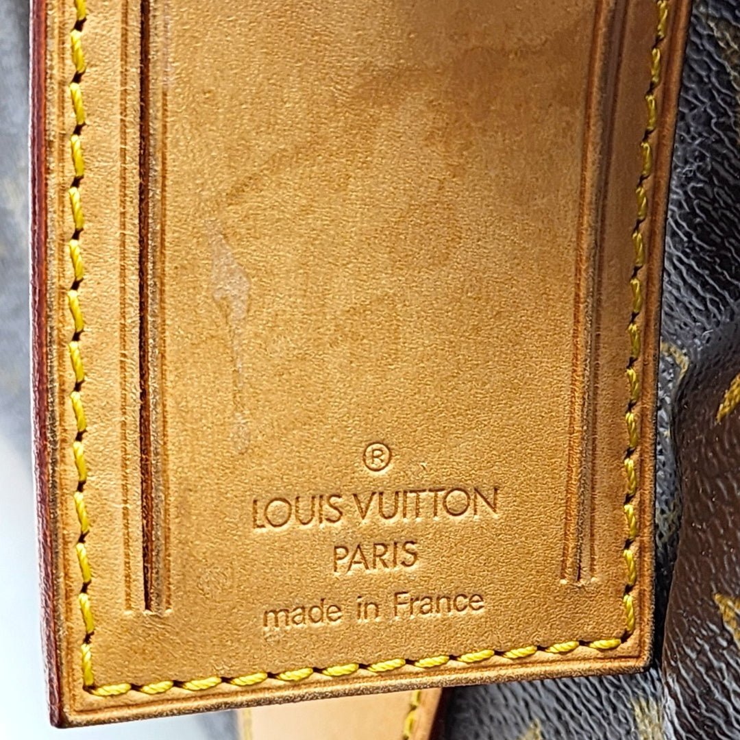 Louis Vuitton Monogram Carryall Duffle Boston Bag Brown with lock, luggage tag