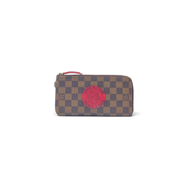 Louis Vuitton Damier Ebene Trunks Bags Complice Clutch Wallet Brown N61740