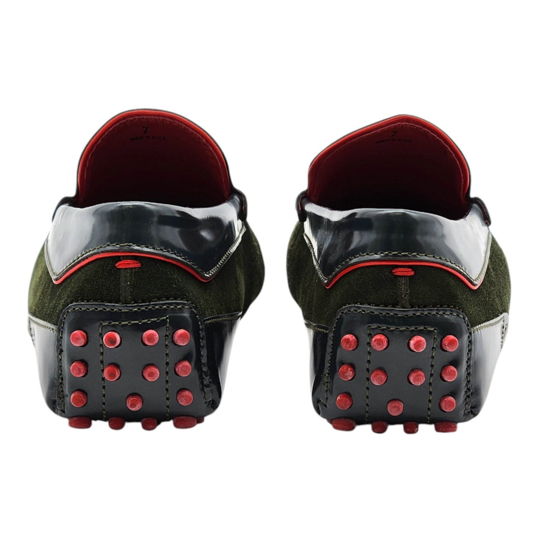 Tod’s for Ferrari Gommino Driving Leather Loafers Green UK 7 US 8.5