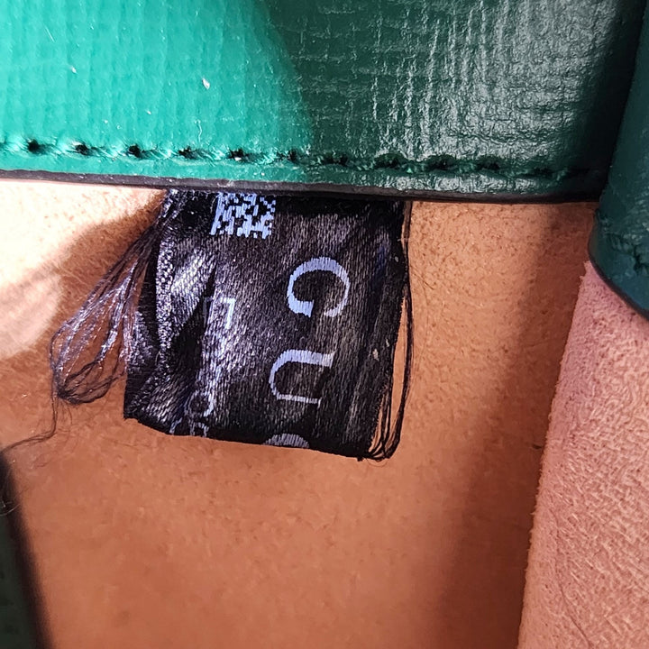Gucci Mini Horsebit 1955 Shoulder Bag with Extra Strap in Green Leather
