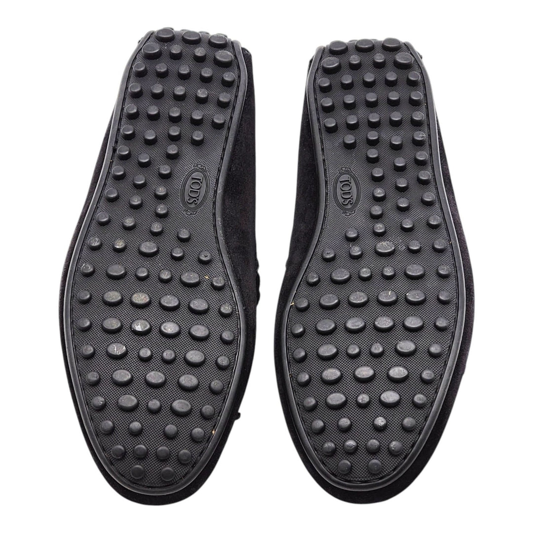Tod's City Gommino Driving Men's Suede Loafers Black UK 6 US 7.5
