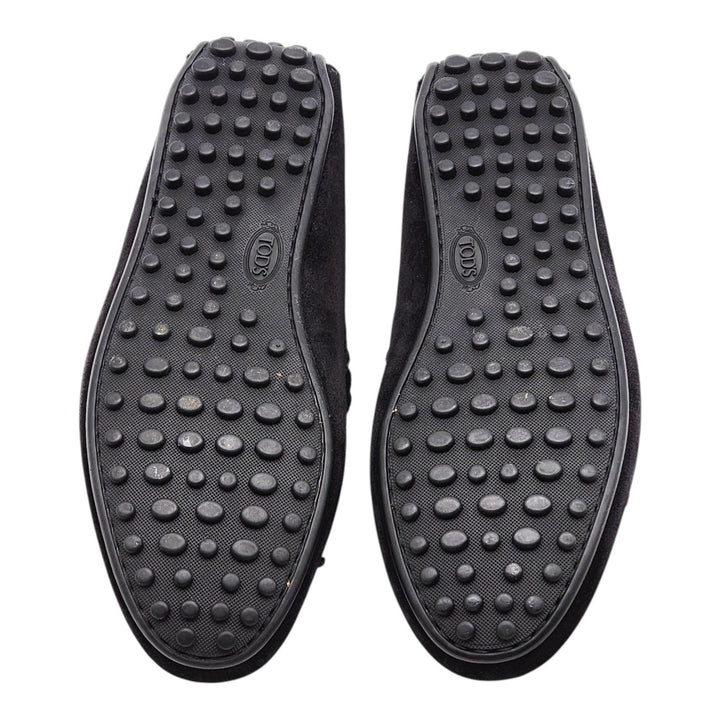 Tod's City Gommino Driving Men's Suede Loafers Black UK 6 US 7.5