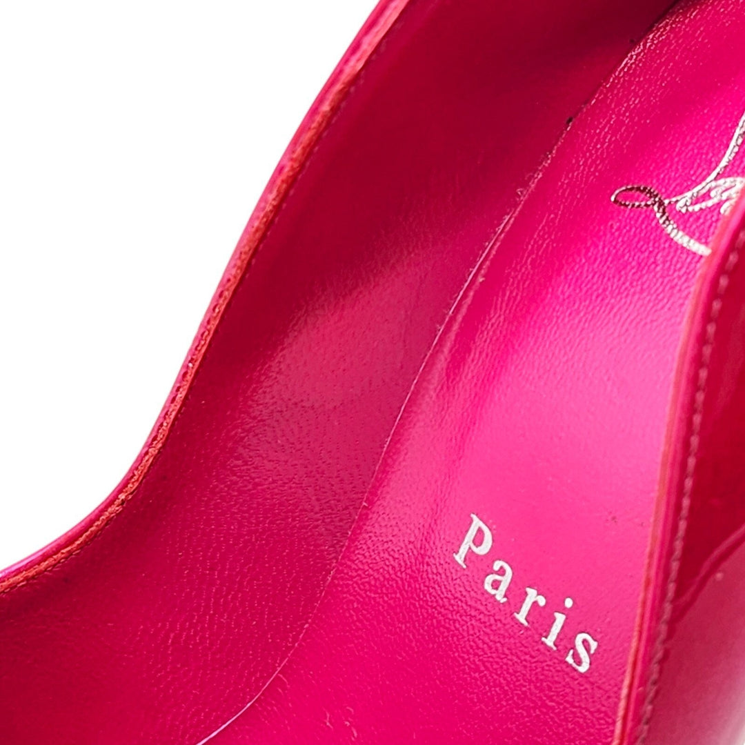 Christian Louboutin Hot Chick Patent Leather Pumps Hot Pink EU 37.5 US 7