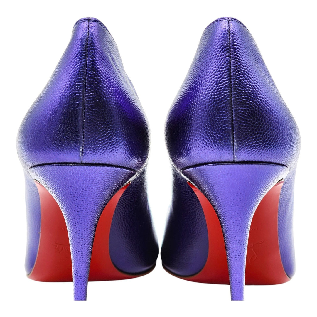 Christian Louboutin Hot Chick Leather Pumps 100 Purple EU 41 US 10.5