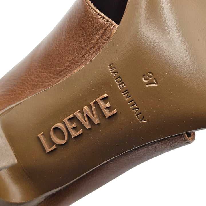 Loewe Toggle Heeled Sandals in shiny smooth calfskin leather - NWB $1200