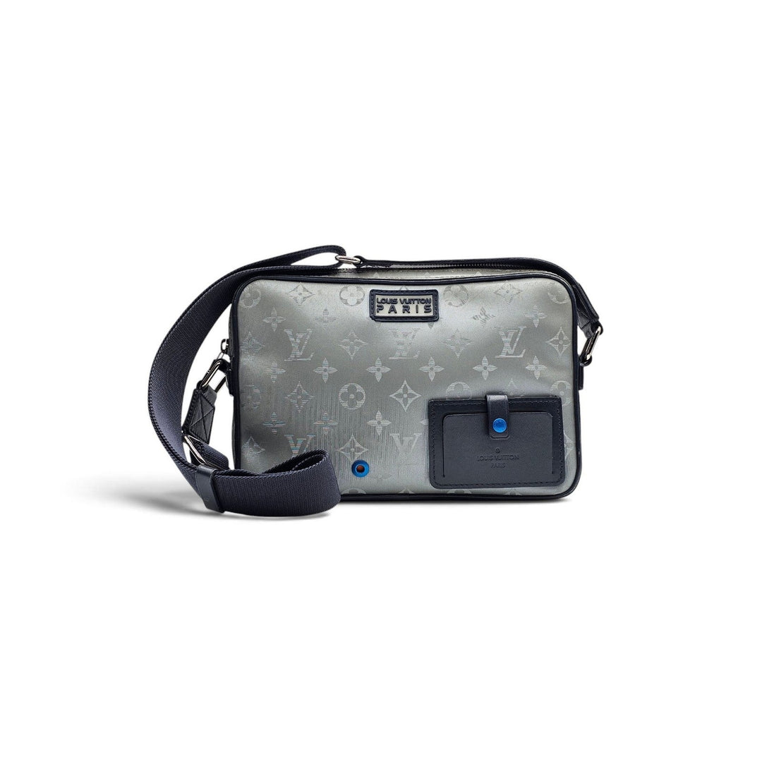 Louis Vuitton Monogram Satellite Alpha Crossbody Messenger Bag Silver M44169